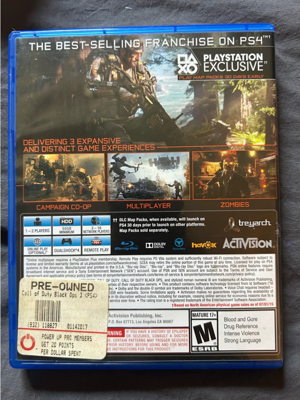 : Black Ops III - Black/Orange Video Game (PS4) - Picture 2 of 3